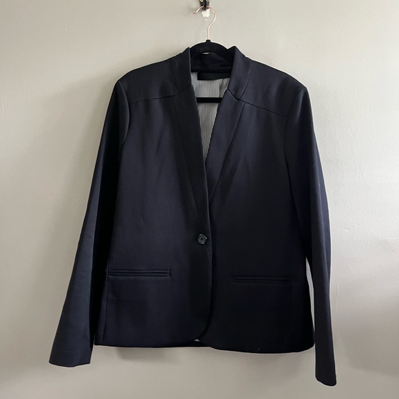 Jenni Kayne Blazer Black Woman's Medium NWOT Cotton Linen Classic‎ Business - Picture 8 of 8